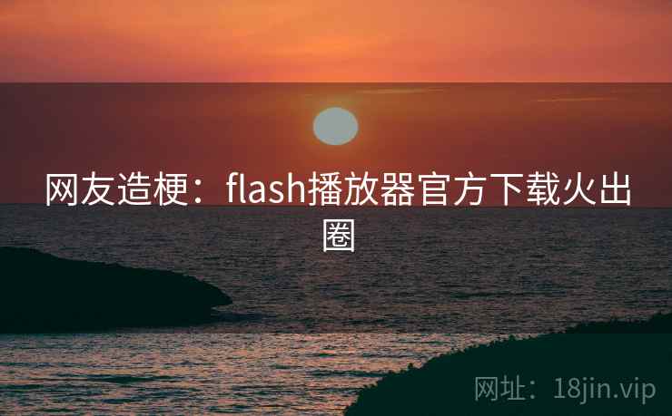 网友造梗：flash播放器官方下载火出圈