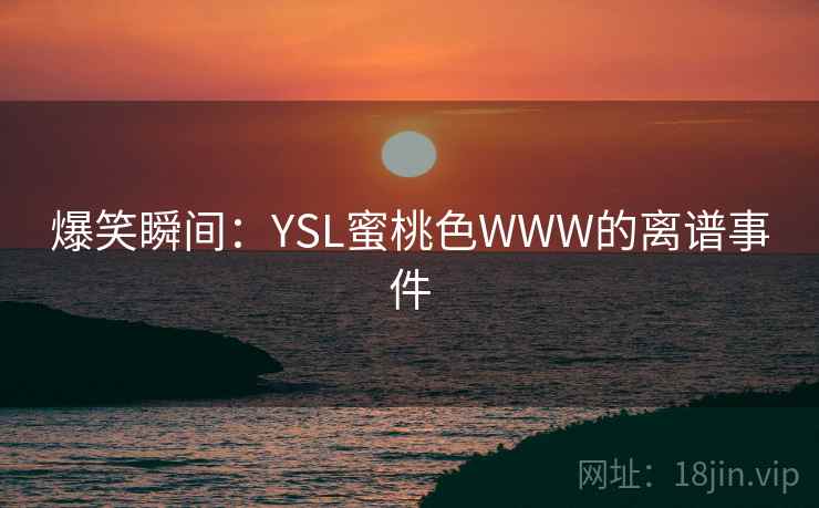 爆笑瞬间：YSL蜜桃色WWW的离谱事件